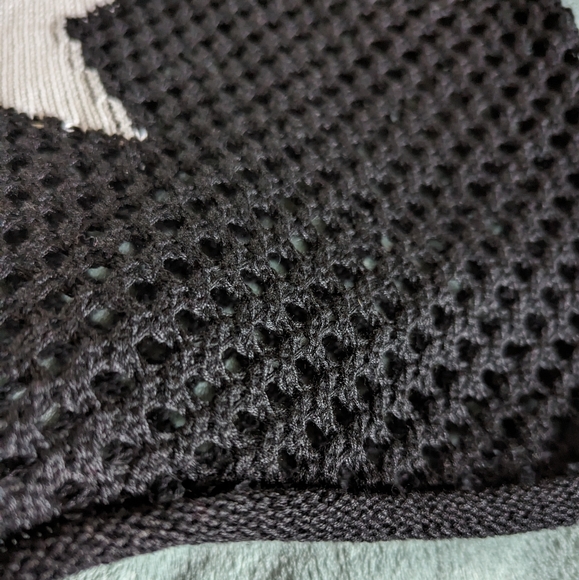 Rue21 Black Star Print Cropped Sweater 90s Vibe - Picture 5 of 7